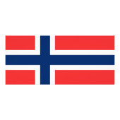 Rackkarte mit norwegischer Flagge Werbekarte (Hinten)