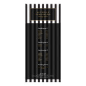 Rackkarte Schwarz/Weiß Streifen Salon III Werbekarte (Vorne)