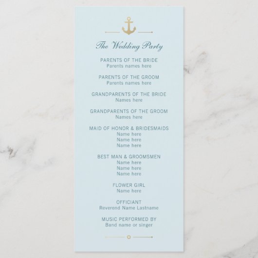 Rackkarten für Aqua White Striped Nautic Programm (Rückseite)