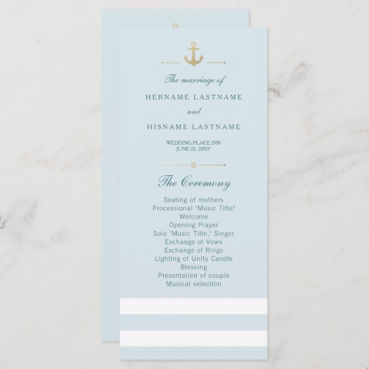 Rackkarten für Aqua White Striped Nautic Programm (Vorne/Hinten)