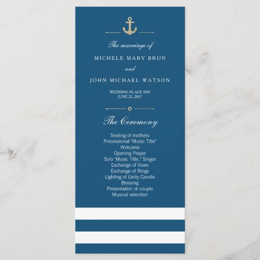 Rackkarten für blaue Streifen Programm (Vorderseite)