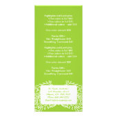 Rackkarten für das ästhetische Menü (Hinten)