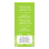 Rackkarten für das ästhetische Menü (Hinten)