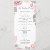 Rackkarten für das Hochzeitsprogramm "Watercolor P Programm (Rückseite)