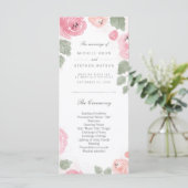 Rackkarten für das Hochzeitsprogramm "Watercolor P Programm (Stehend Vorderseite)