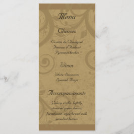 Rackkarten für Wein und Käse Party Menükarte