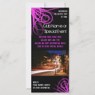 Rackkartendruck, Rosa Night Club oder Party Thema