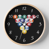 Rackte Billiardbügel rund Klammer Uhr (Vorderseite)
