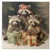 Racons und Weihnachtsgeschenke Fliese (Vorderseite)