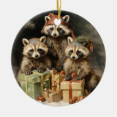 Racons und Weihnachtsgeschenke Keramik Ornament (Vorne)