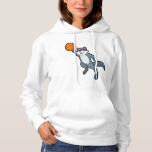 Racoon als Basketballspieler mit Basketball Hoodie