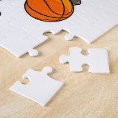 Racoon als Basketballspieler mit Basketball Puzzle (Seite)