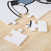 Racoon als Fußballspieler mit Fußball Puzzle (Seite)