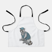 Racoon als Handwerker mit Wrench Schürze (Vorderseite)