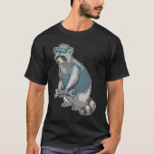 Racoon als Handwerker mit Wrench T-Shirt (Vorderseite)