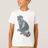 Racoon als Handwerker mit Wrench T-Shirt (Vorderseite)