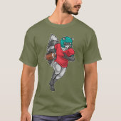 Racoon American Football Sports T-Shirt (Vorderseite)