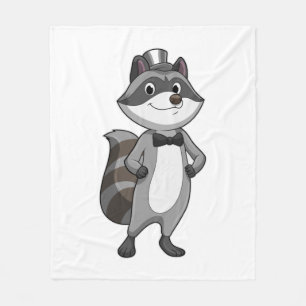 Racoon as Groom mit Krawatte Fleecedecke