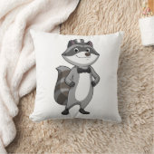 Racoon as Groom mit Krawatte Kissen (Decke)