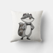 Racoon as Groom mit Krawatte Kissen (Rückseite)
