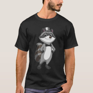 Racoon as Groom mit Krawatte T-Shirt
