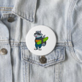 Racoon as Snowboarder with Snowboard Button (Beispiel)