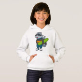 Racoon as Snowboarder with Snowboard Hoodie (Vorne ganz)