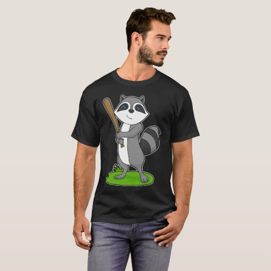 Racoon Baseball Baseball T-Shirt (Vorne ganz)