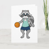 Racoon Basketball-Spieler Basketball Karte (Vorderseite)