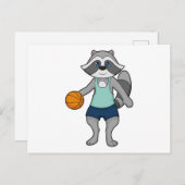 Racoon Basketball-Spieler Basketball Postkarte (Vorne/Hinten)