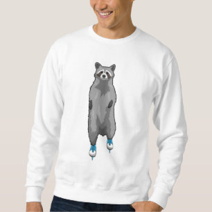 Racoon bei Ice Skaten mit Ice-Skaten Sweatshirt