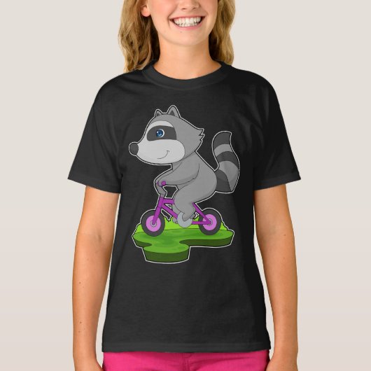 Racoon Bicycle T-Shirt (Vorderseite)