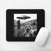 Racoon Bigfoot Selfie Ufo Funny Racoon Alien Bigfo Mousepad (Mit Mouse)