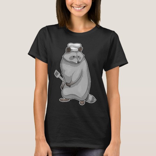 Racoon Cook Koch hat T-Shirt (Vorderseite)