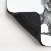Racoon Cowboy Funny Racoon Grafik Männer Frauen Mousepad (Ecke)
