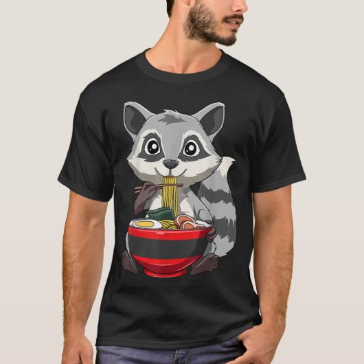Racoon Eating Ramen Racoon Ramen Bowl Racoon Noodl T-Shirt (Vorderseite)