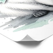 Racoon Forest Kinderzimmer Wall Art Poster (Ecke)