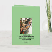 Racoon-Geburtstagskind Karte (Rückseite)