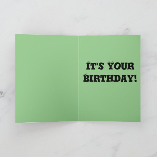 Racoon-Geburtstagskind Karte (Innenseite)