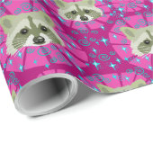racoon_grau und rosa geschenkpapier (Rolleneckpunkt)