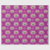 racoon_grau und rosa geschenkpapier (Flach)