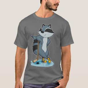 Racoon Ice Hockey Eishockeystick T-Shirt