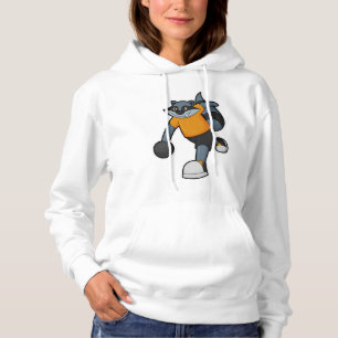 Racoon im Bowling mit Bowlingball Hoodie