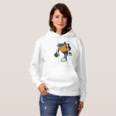 Racoon im Bowling mit Bowlingball Hoodie (Vorne ganz)