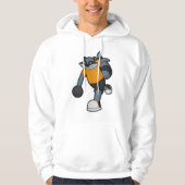 Racoon im Bowling mit Bowlingball Hoodie (Vorderseite)