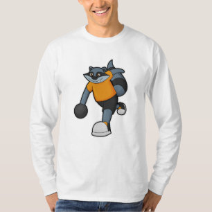 Racoon im Bowling mit Bowlingball T-Shirt