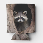 Racoon in der Baumhöhle Dosenkühler (Rückseite)