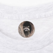 Racoon in der Baumhöhle Etiketten (Befestigt)