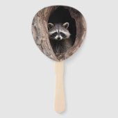 Racoon in der Baumhöhle Fächer (Rückseite)