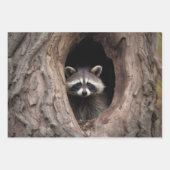 Racoon in der Baumhöhle Geschenkpapier Set (Vorderseite 3)
